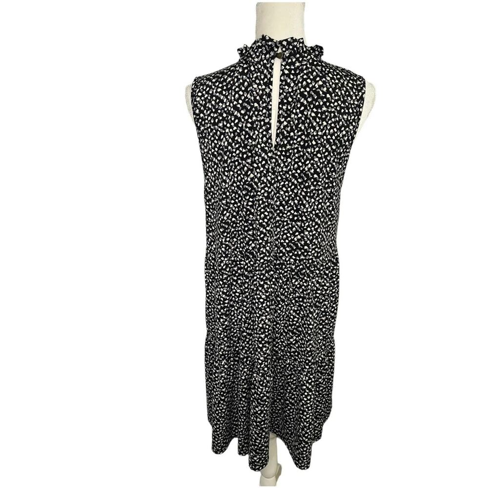 Rielle Ruffle Mock Neck Mini Tent Black Grey White Party Dress Size XL - NWT - Picture 4 of 13